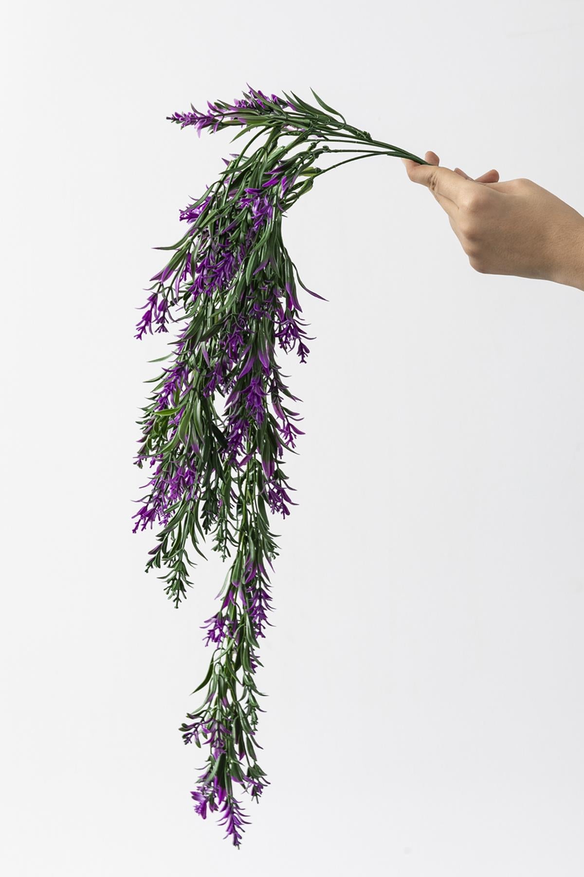 Yapay Sarmaşık Kılıç Uv Korumalı Yeşil Mor 80 Cm 5 Dal