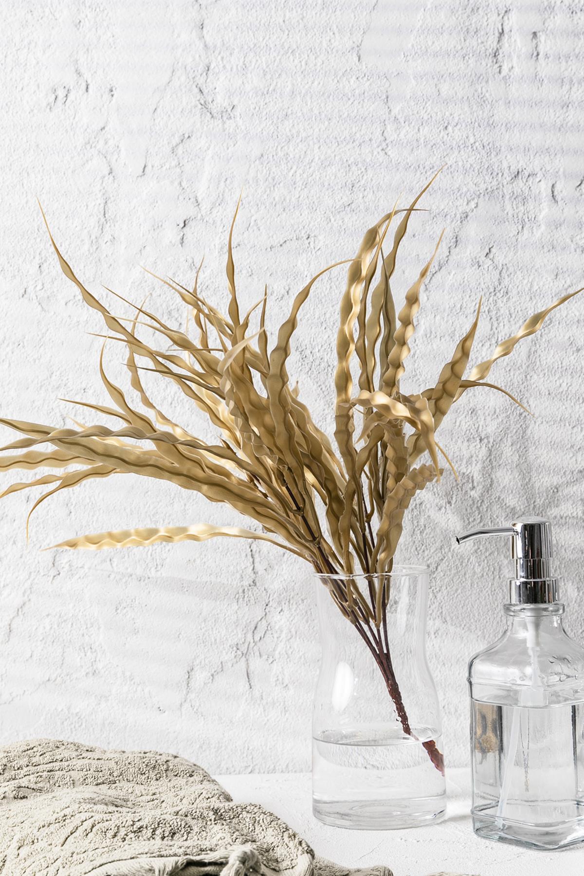 Yapay Saz Demeti Gold 50 Cm 7 Dal(Uv)