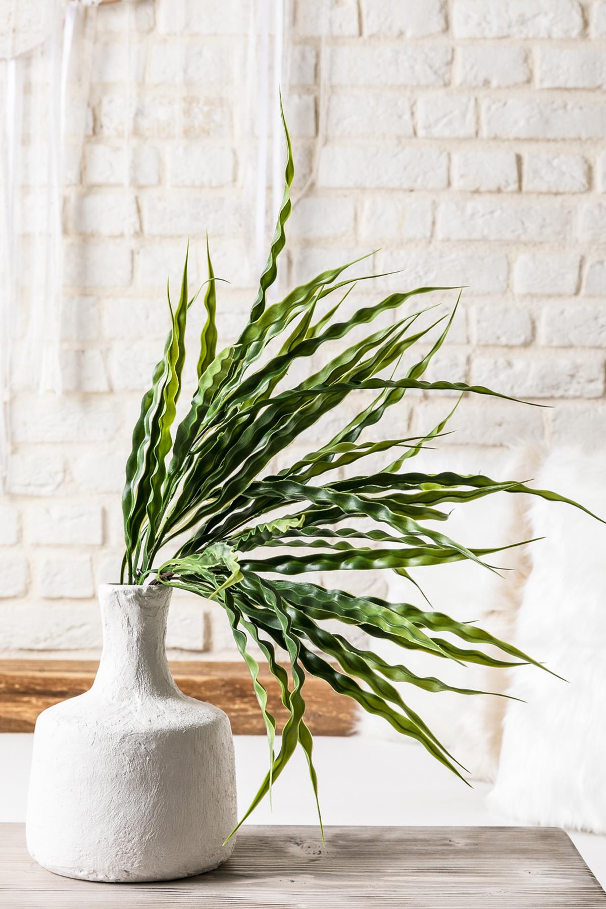 Yapay Saz Demeti Yeşil 50 Cm 7 Dal(Uv)