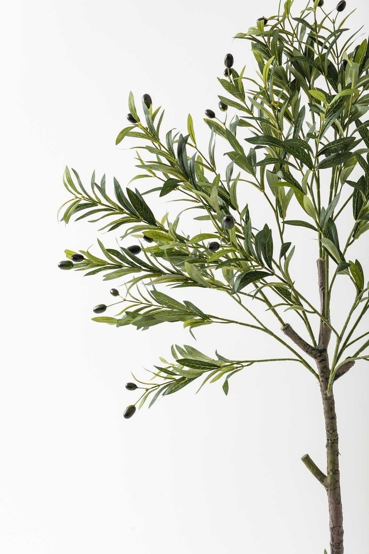 Yapay Zeytin Ağacı 160 Cm Krem Gold Metal Saksı