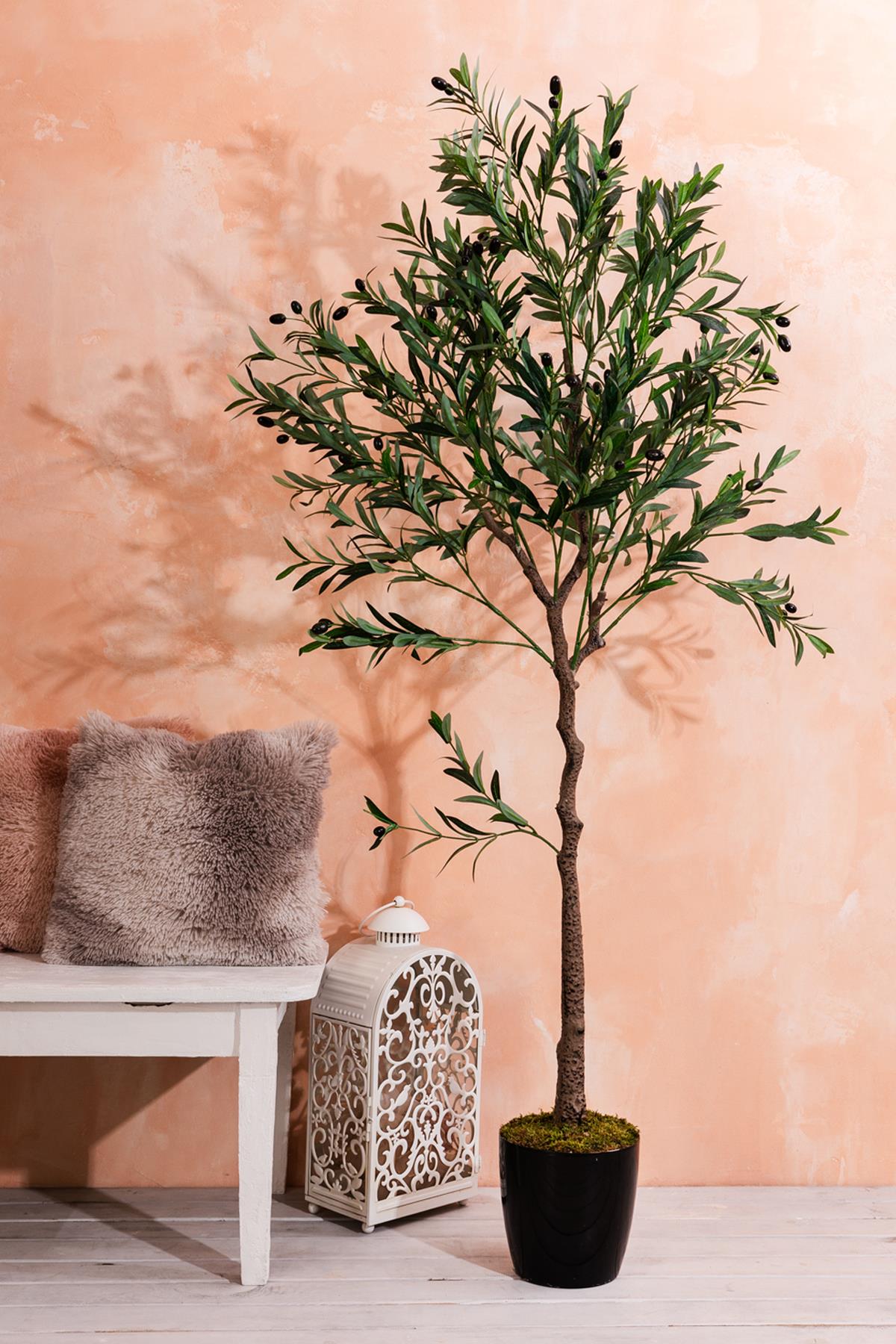 Yapay Zeytin Ağacı 175 cm Tek Gövdeli Doğal Gerçek Görünümlü Yapay Ağaç