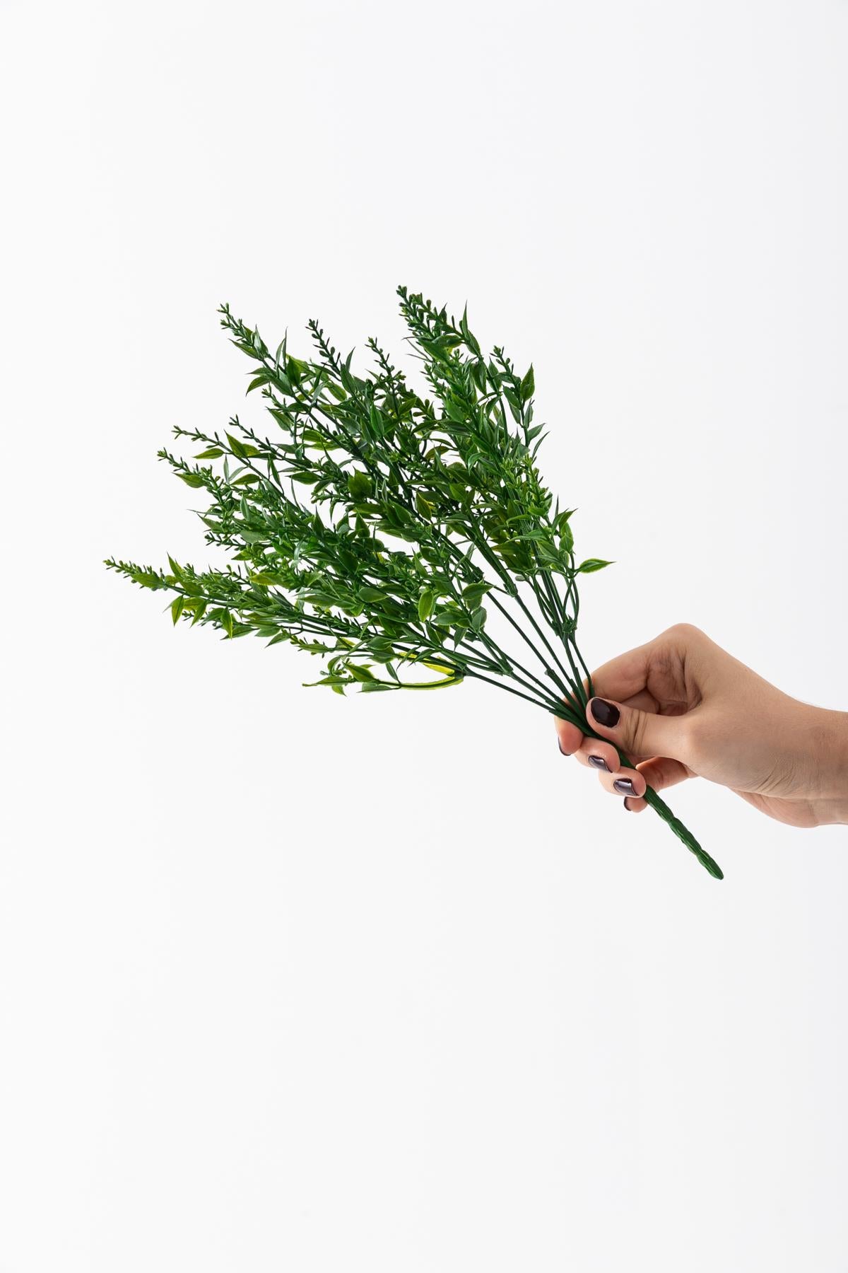 Yapay Zeytin Çiçeği Demet Yeşil 35 Cm 5 Dal