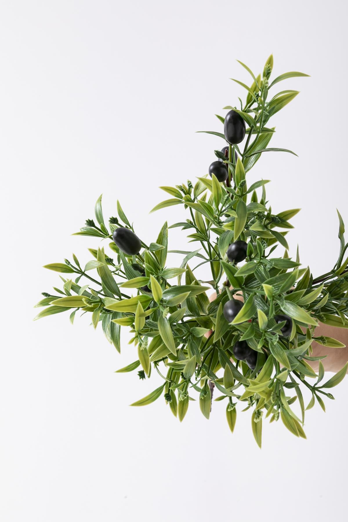 Yapay Zeytin Demeti Yeşil 35 Cm 5 Dal