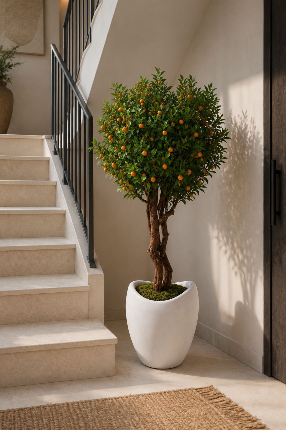 Yapay Premium Mandalina Ağacı Islak Dokulu 200 Cm 35 Dal