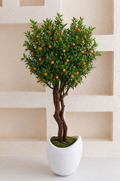 Yapay Premium Mandalina Ağacı Islak Dokulu 200 Cm 35 Dal