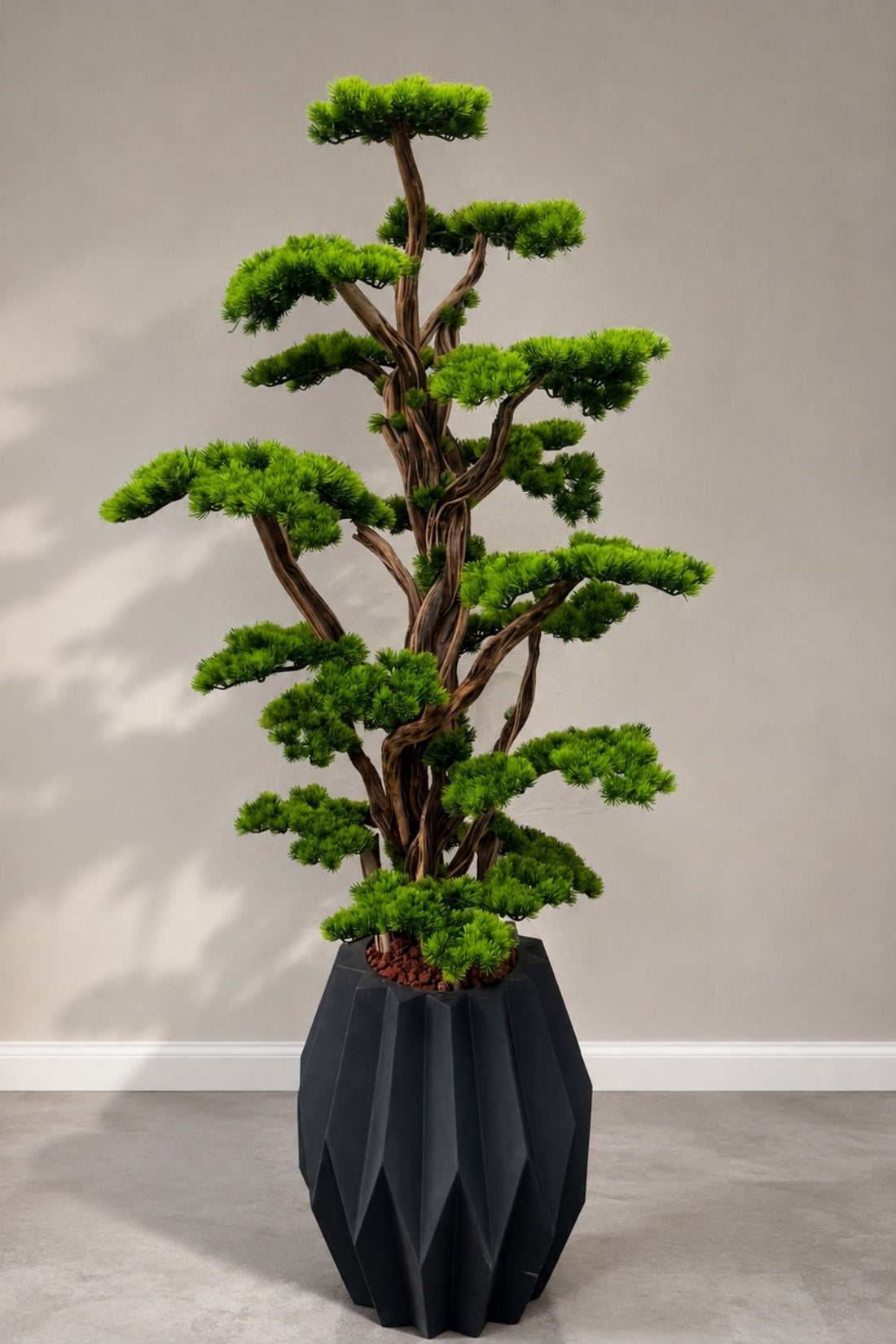 Lüks Yapay Bonsai Ağacı 200 Cm 50 Dal Dekoratif Fiber Saksılı