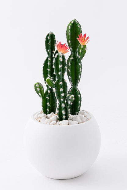 Yapay Çiçekli Kaktüs Ağacı 50 cm