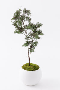 Yapay Çamdalı Küre Saksı 80 cm 2 Dal