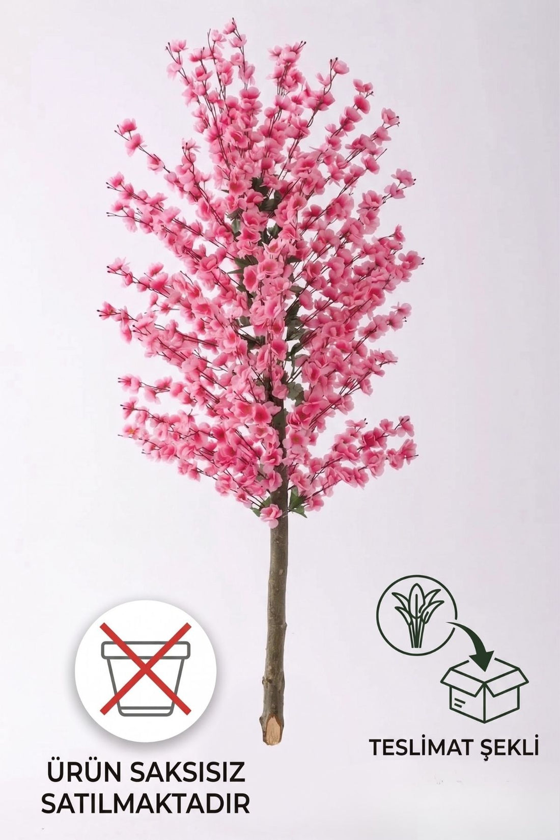Yapay Bahar Dalı Ağacı 180 cm Pembe Saksısız