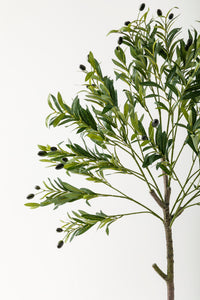 Yapay Zeytin Ağacı 160 Cm Beyaz Gold Metal Saksı