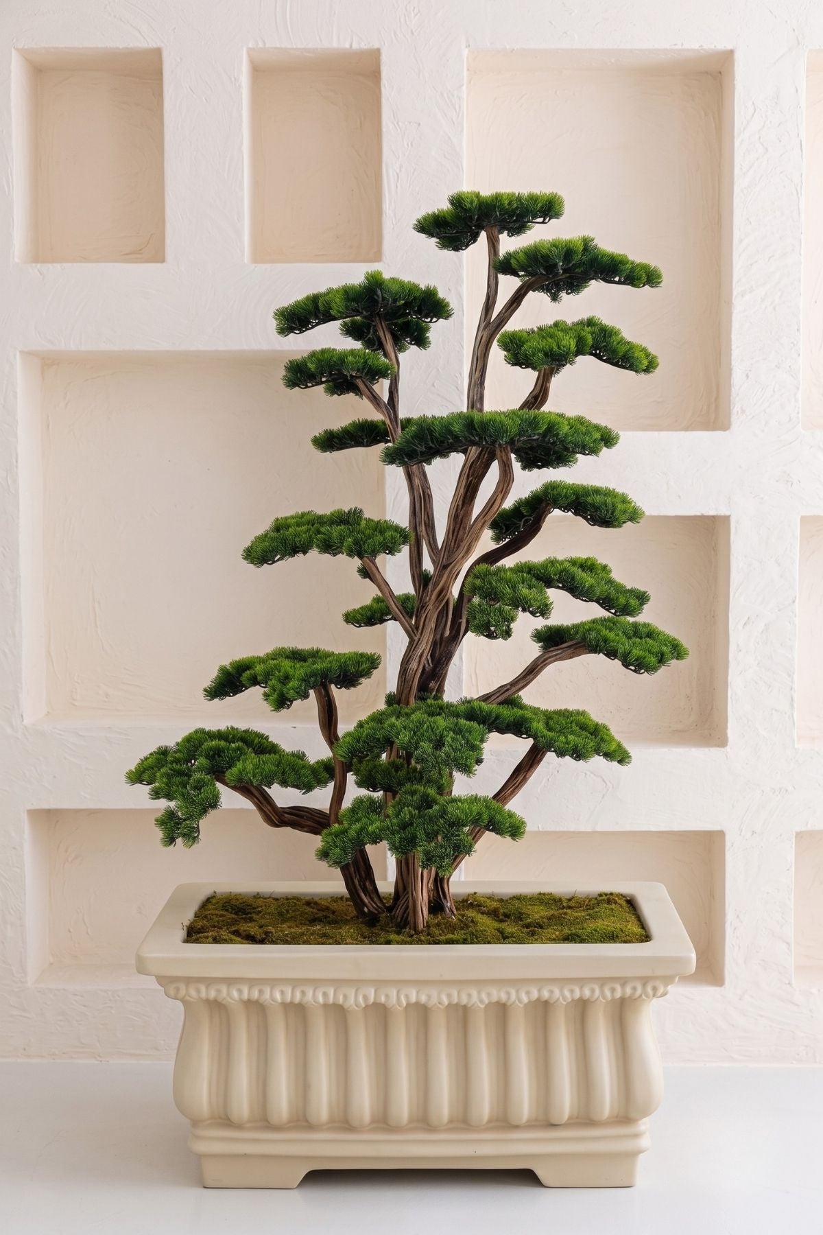 Yapay Lüx Bonsai Ağacı Fiber Saksı 200 cm 58 Dal
