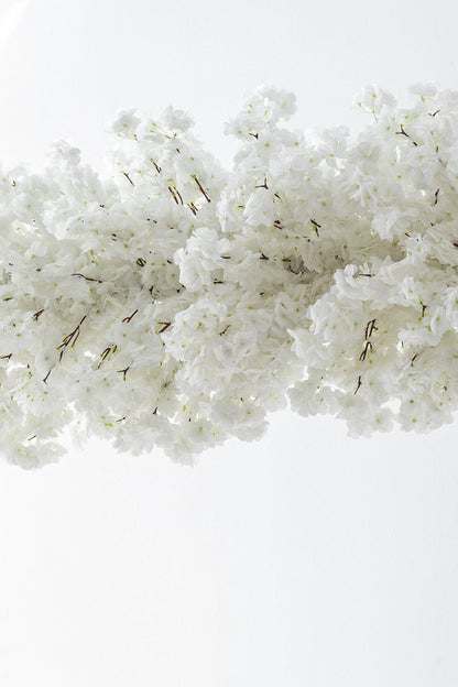 Büyük Yapay Bahar Dalı Çiçeği Beyaz