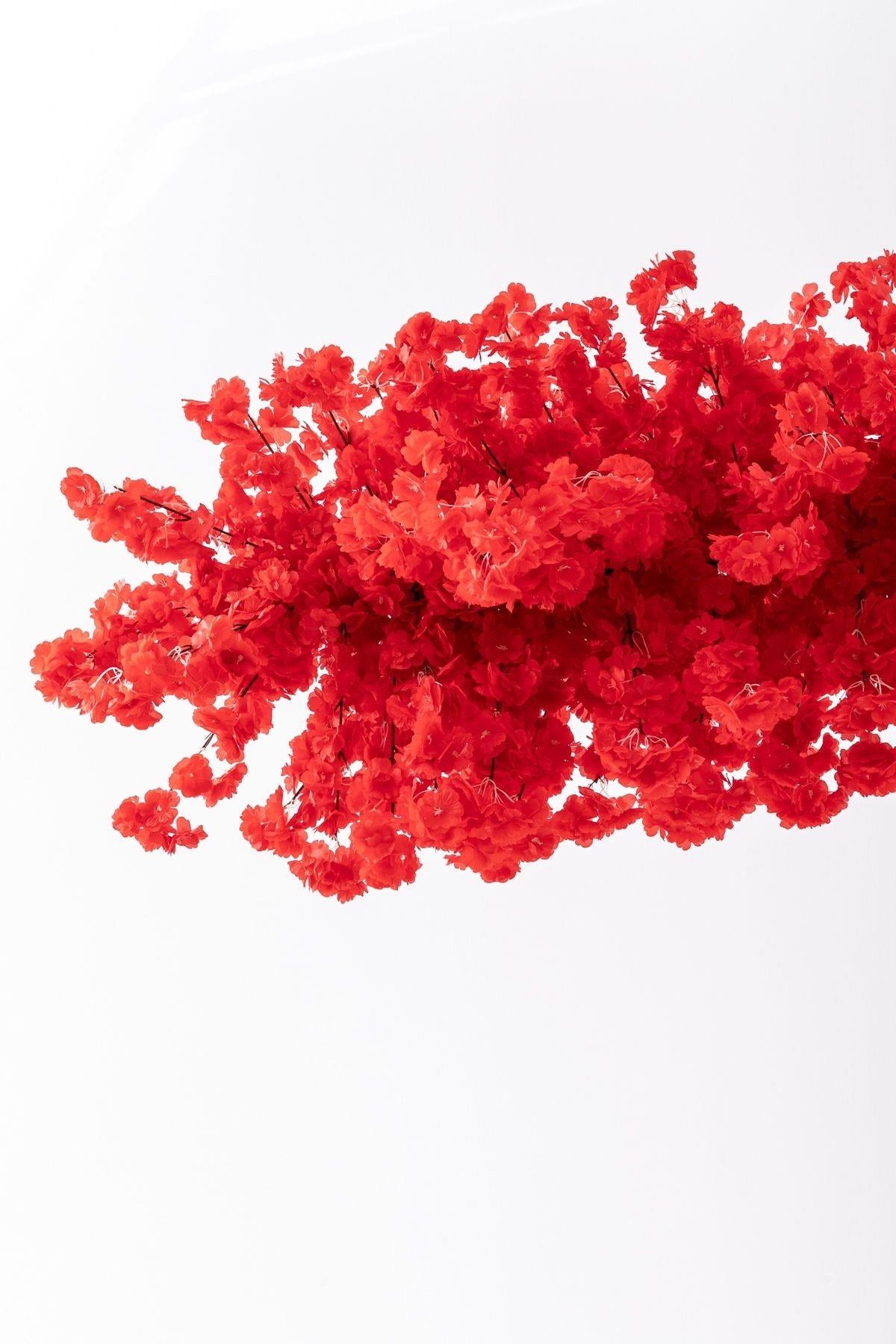 Büyük Yapay Bahar Dalı Çiçeği Kırmızı