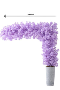 Büyük Yapay Bahar Dalı Çiçeği Lila