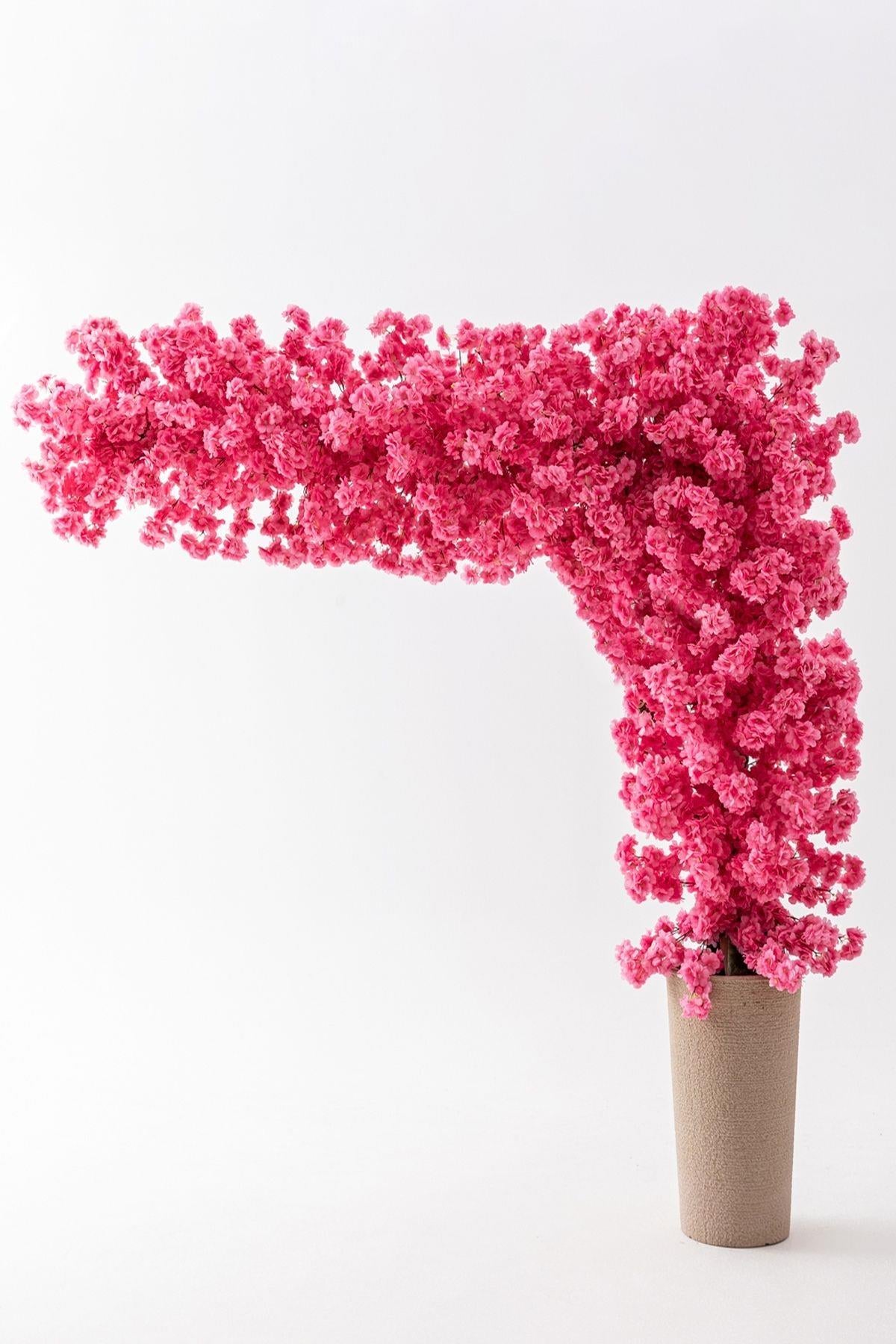 Büyük Yapay Bahar Dalı Çiçeği Pembe