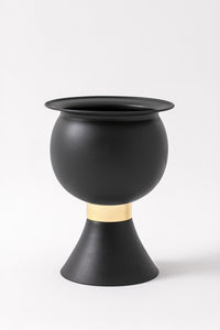 Metal Darbuka Saksı Siyah 30*45