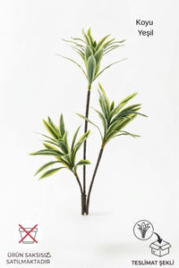 Yapay Dracena Koyu Yeşil 80 Cm Saksısız