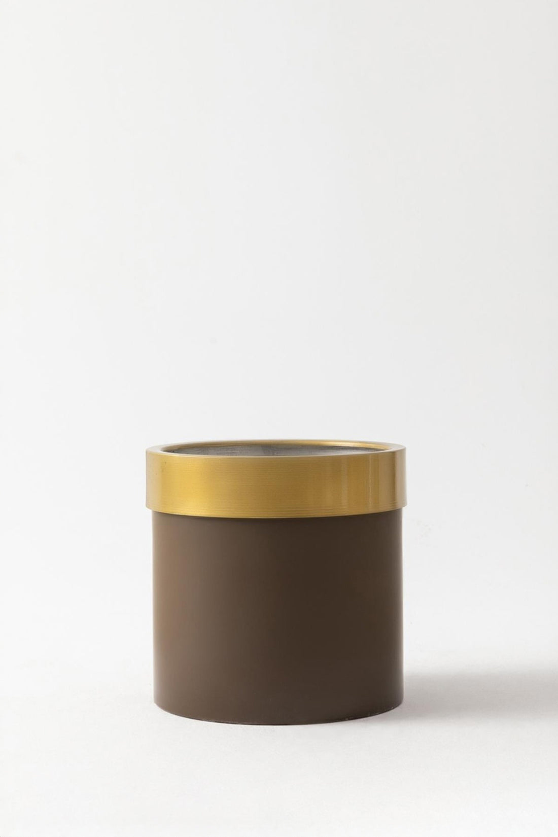 Metal Saksı Kahverengi(Gold Bilezikli) 25*25*25