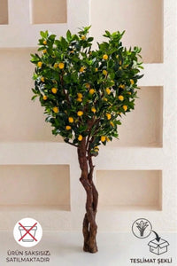 Yapay Premium Limon Ağacı Islak Dokulu 200 Cm 35 Dal Saksısız