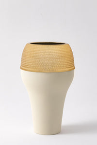 Metal Saksı Damla Krem Gold 35*70