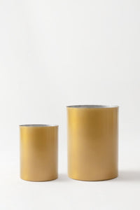 Metal Saksı Gold 2'li Set