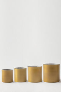 Metal Saksı Gold 4'lü Set