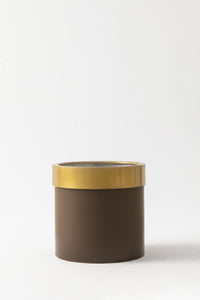 Metal Saksı Kahverengi(Gold Bilezikli) 25*25*25