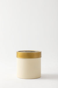 Metal Saksı Krem (Gold Bilezikli) 30*30*30