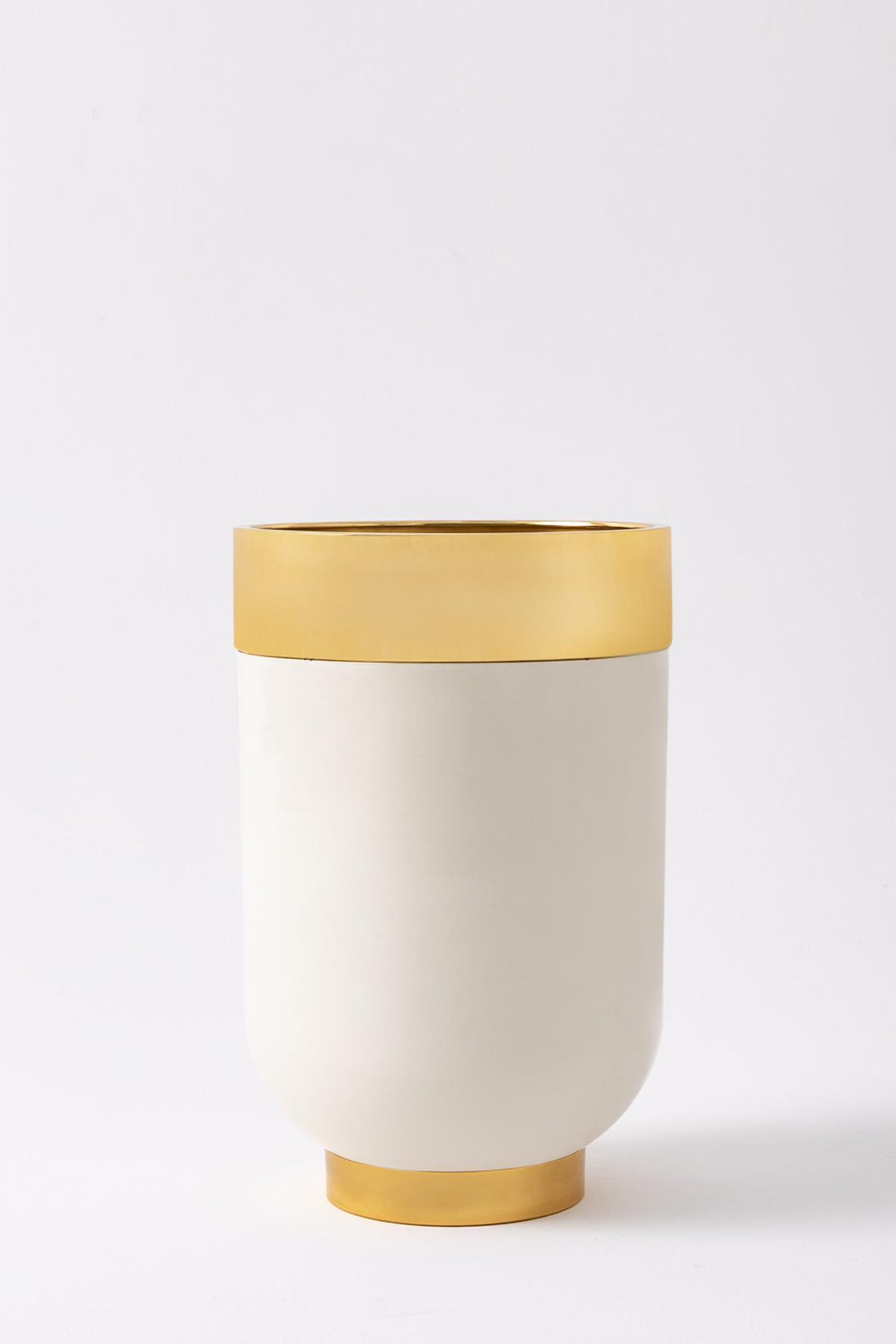 Metal Saksı Lüks Darbuka 40*60 Beyaz Gold