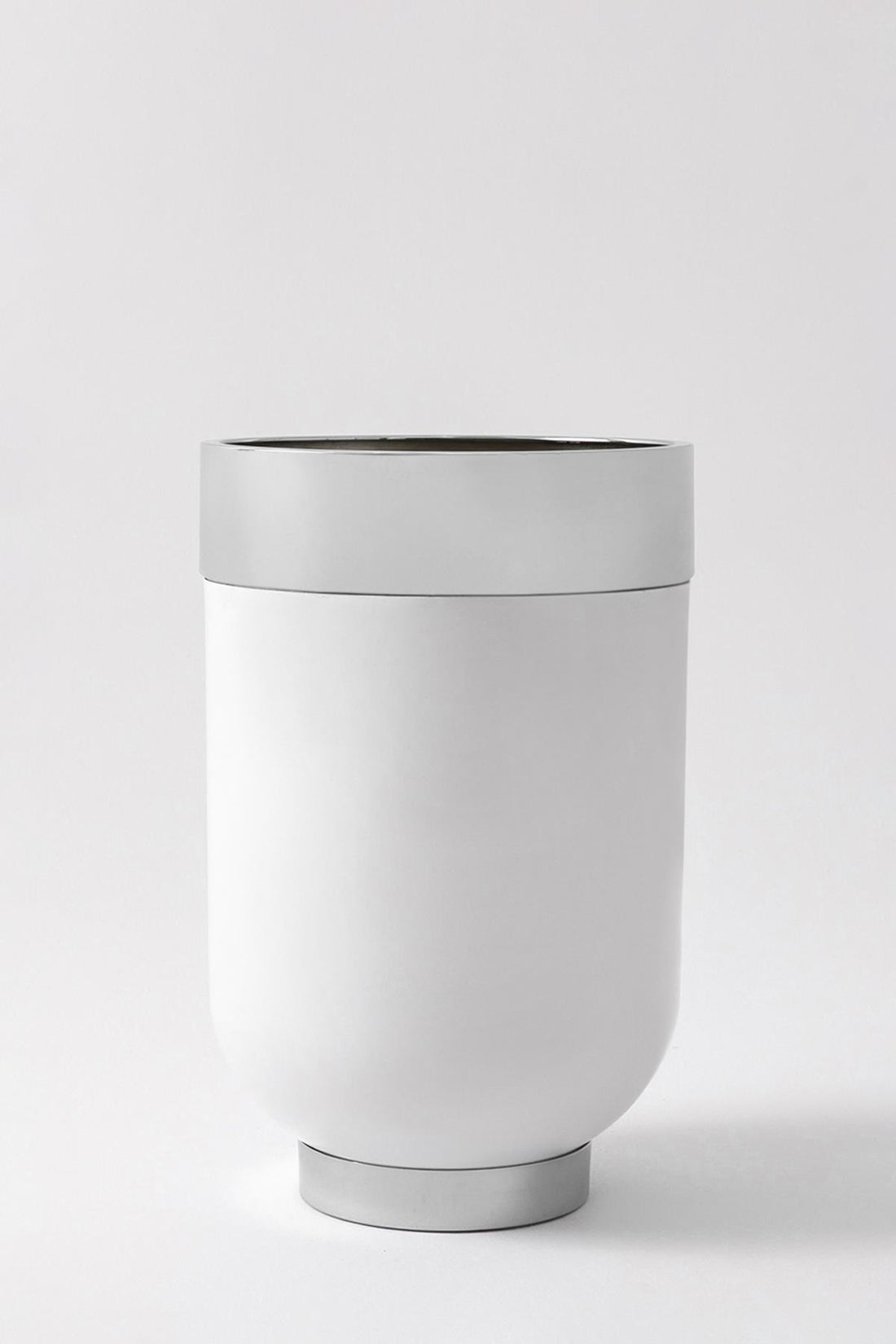 Metal Saksı Lüks Darbuka 40*60 Beyaz Gümüş