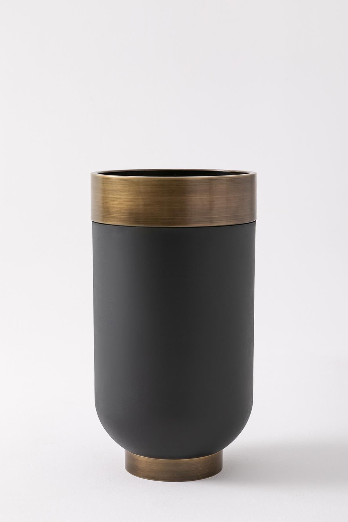 Metal Saksı Lüks Darbuka 40*60 Siyah Eskitme