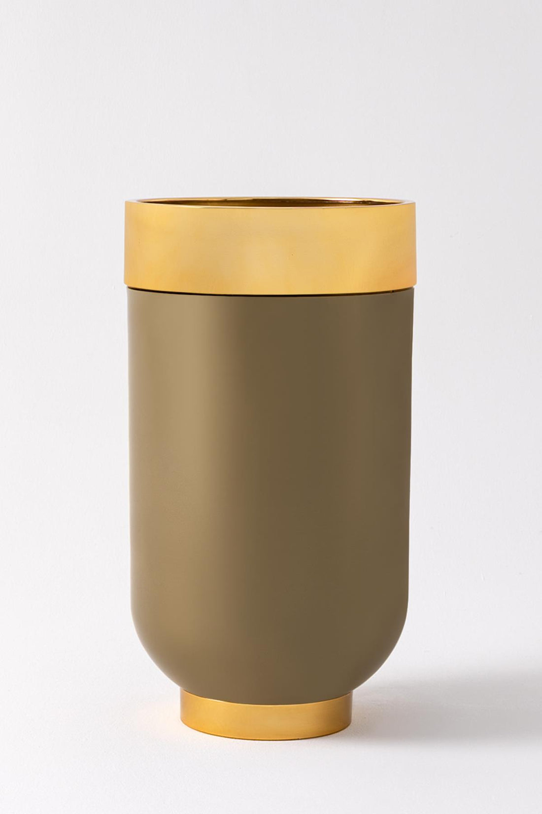 Metal Saksı Lüks Darbuka 40*70 Kahverengi Gold