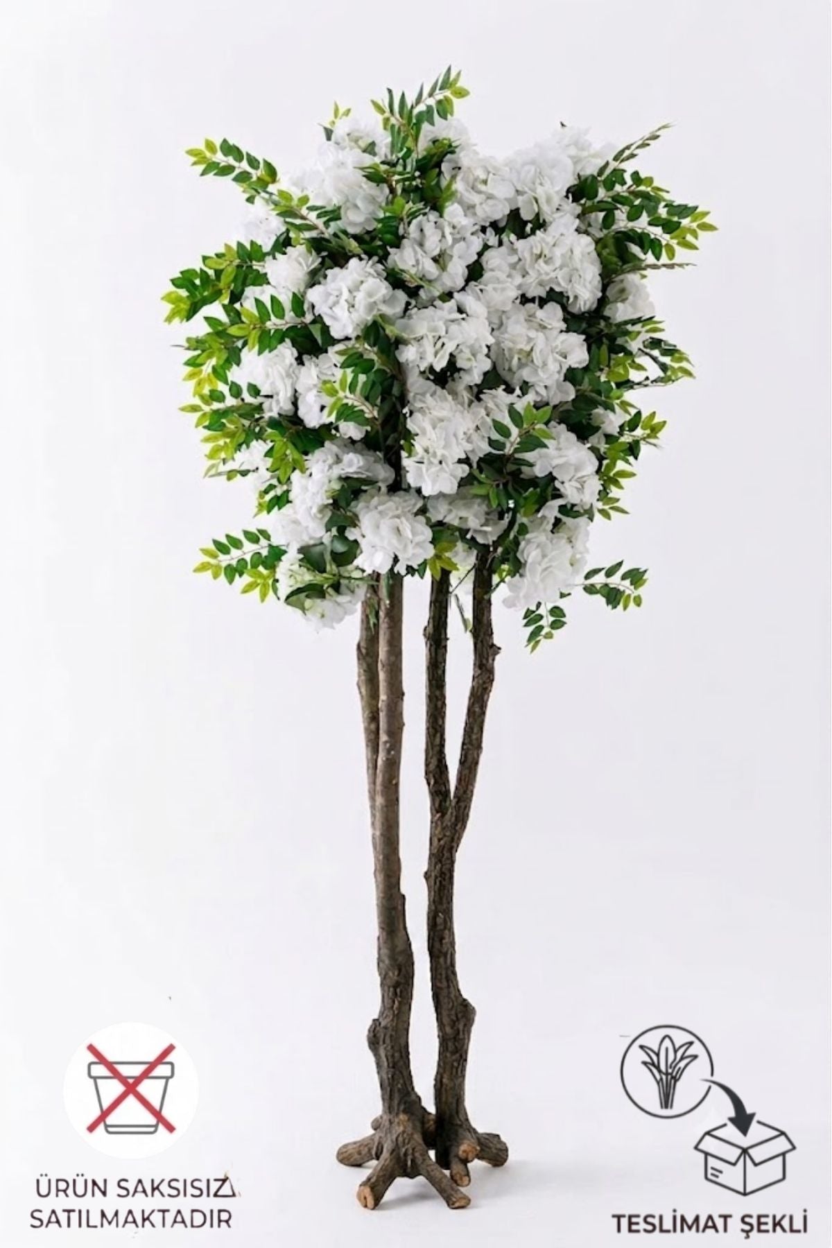 Yapay Ortanca Ağacı 200 Cm 40 Dal Saksısız