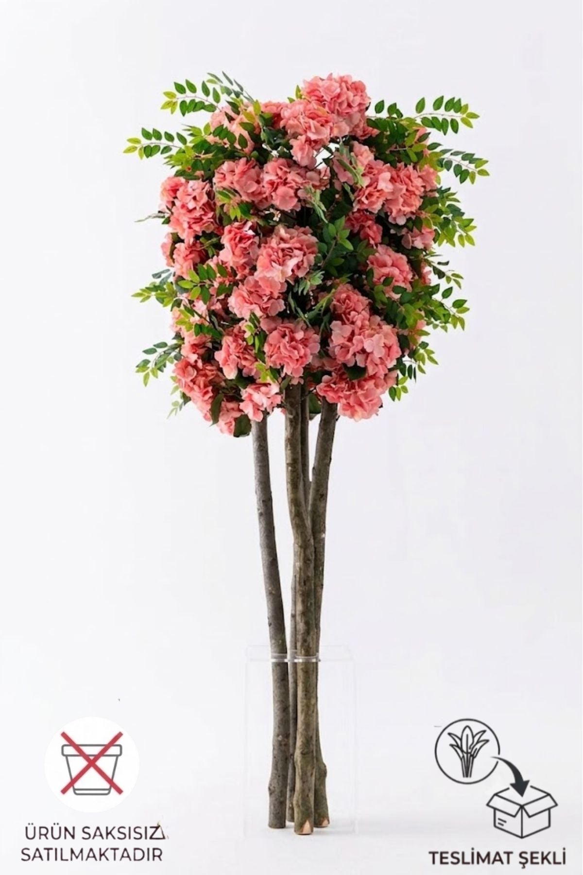 Yapay Ortanca Ağacı 200 Cm 40 Dal Saksısız