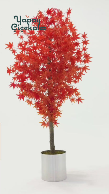 Yapay Sonbahar Ağacı Kırmızı