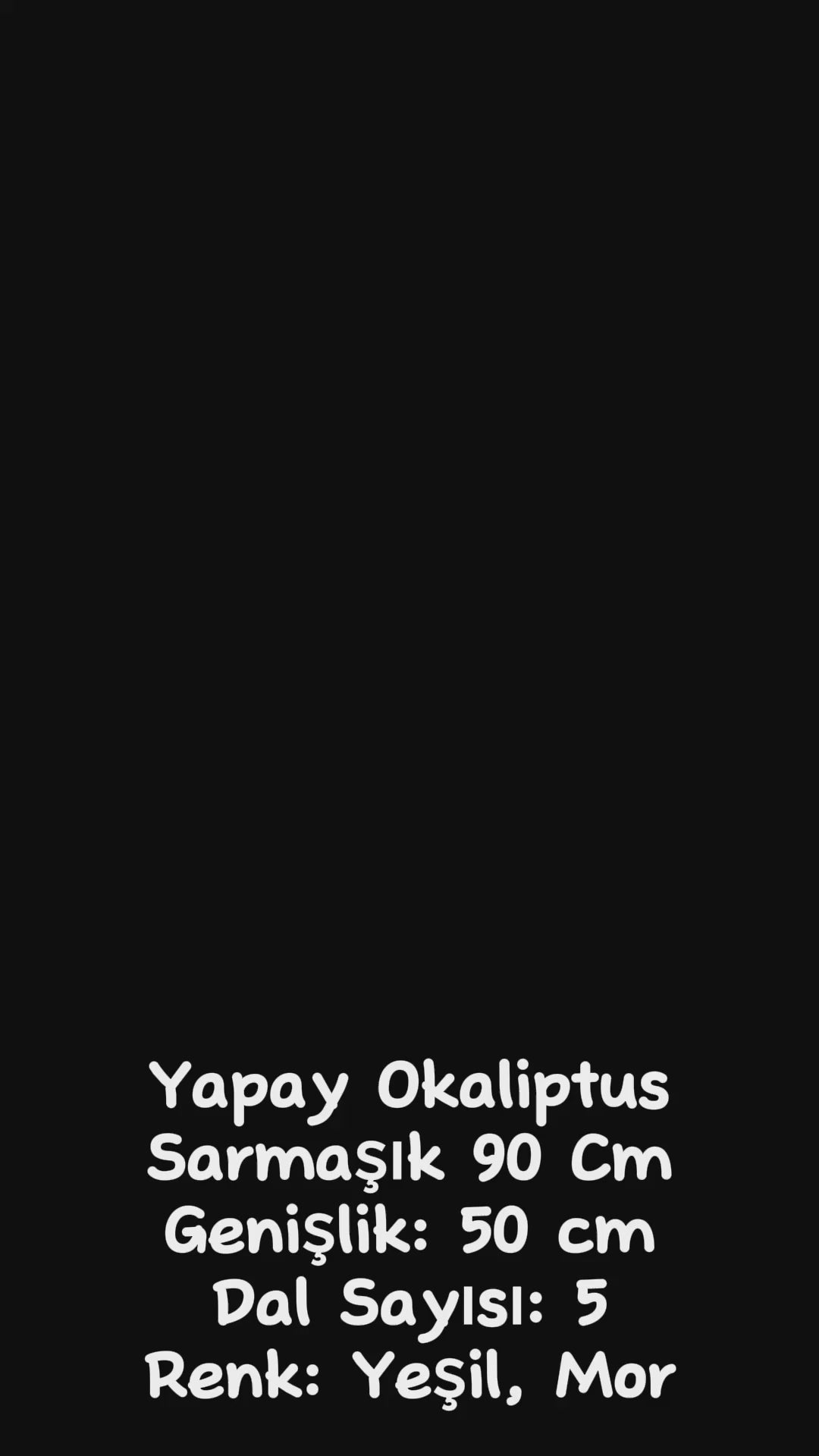 Yapay Okaliptus Sarmaşık Uv Korumalı Mor 90 Cm 5 Dal