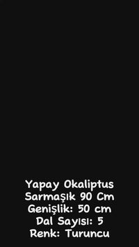 Yapay Okaliptus Sarmaşık Uv Korumalı 90 Cm 5 Dal