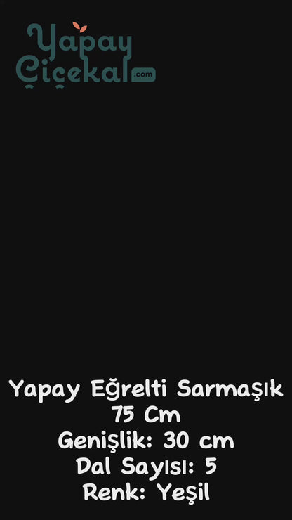 Yapay Eğrelti Sarmaşık Uv Korumalı 75 Cm 5 Dal