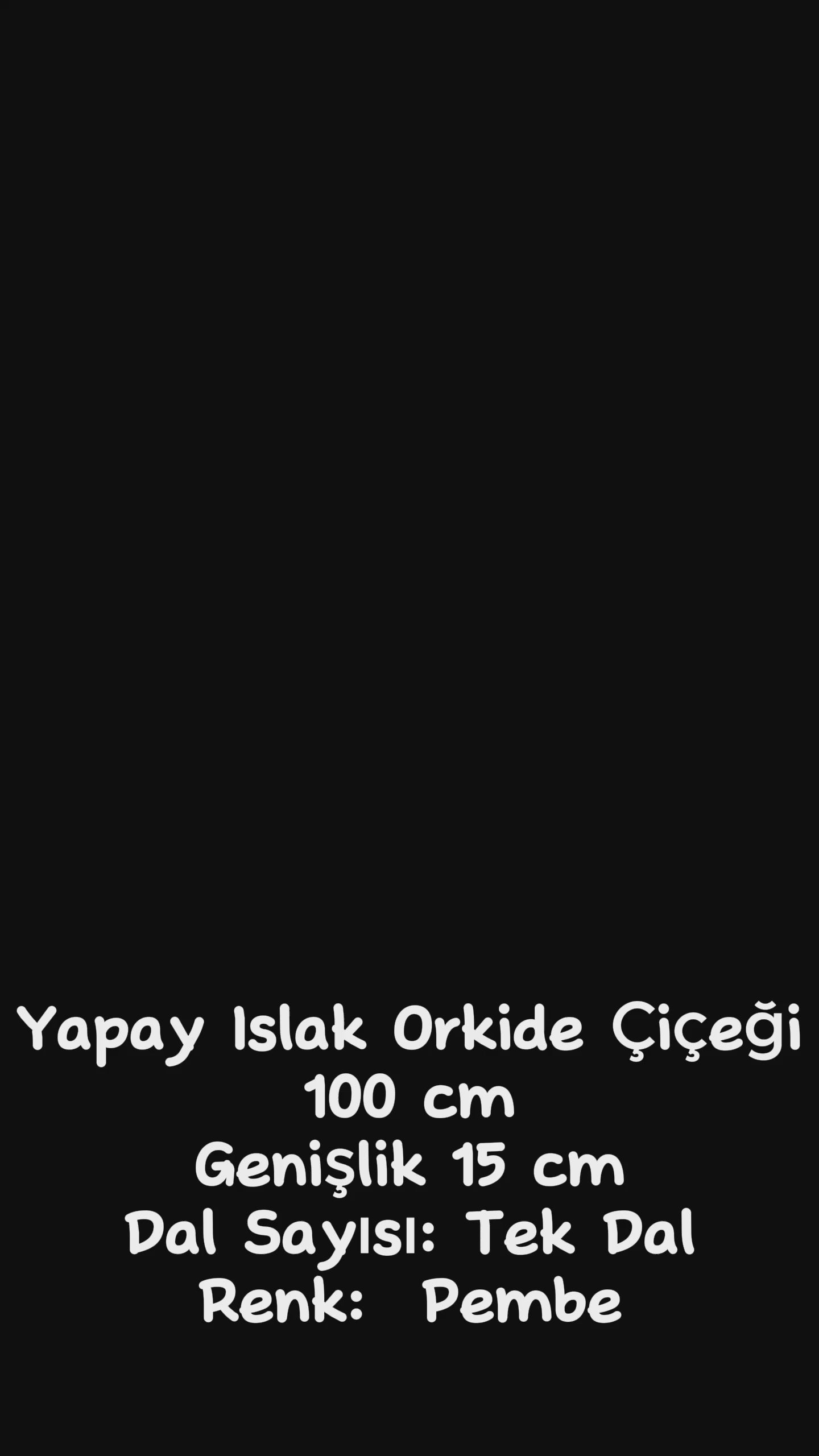 Yapay Islak Orkide Çiçeği Pembe Tek Dal