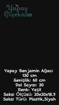 Yapay Benjamin Ağacı 130 Cm