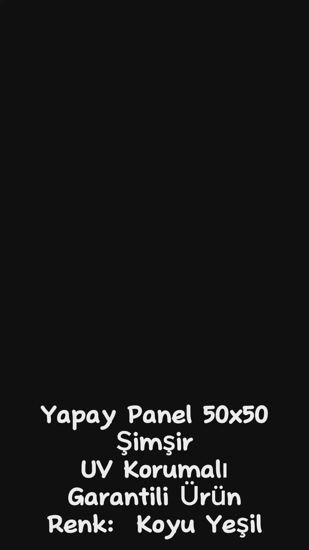 Yapay Duvar Paneli Uv Korumalı Şimşir Koyu Yeşil 50*50