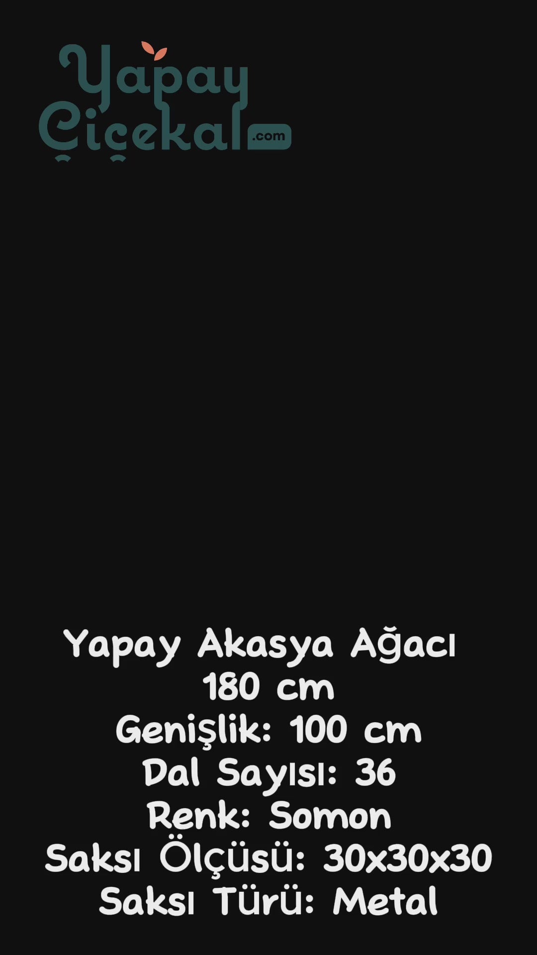 Yapay Akasya Ağacı Somon 180 Cm