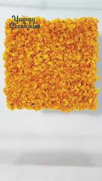 Yapay Çiçek Duvarı 100x100 Turuncu