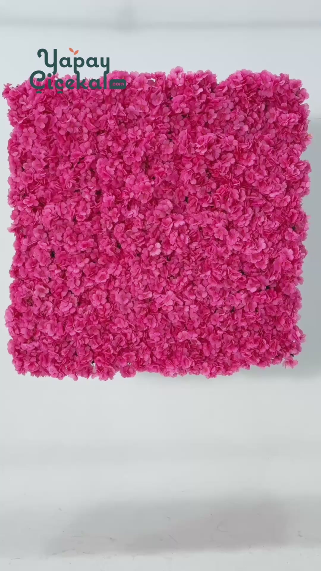 Yapay Çiçek Duvarı 100x100 Pembe