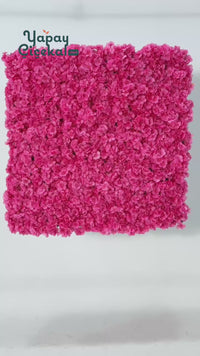 Yapay Çiçek Duvarı 100x100 Pembe