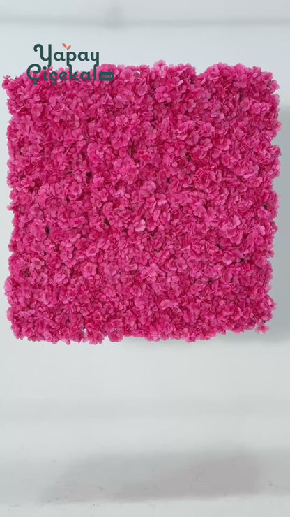 Yapay Çiçek Duvarı 100x100 Pembe