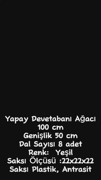 Yapay Deve Tabanı(Monstera) Ağacı