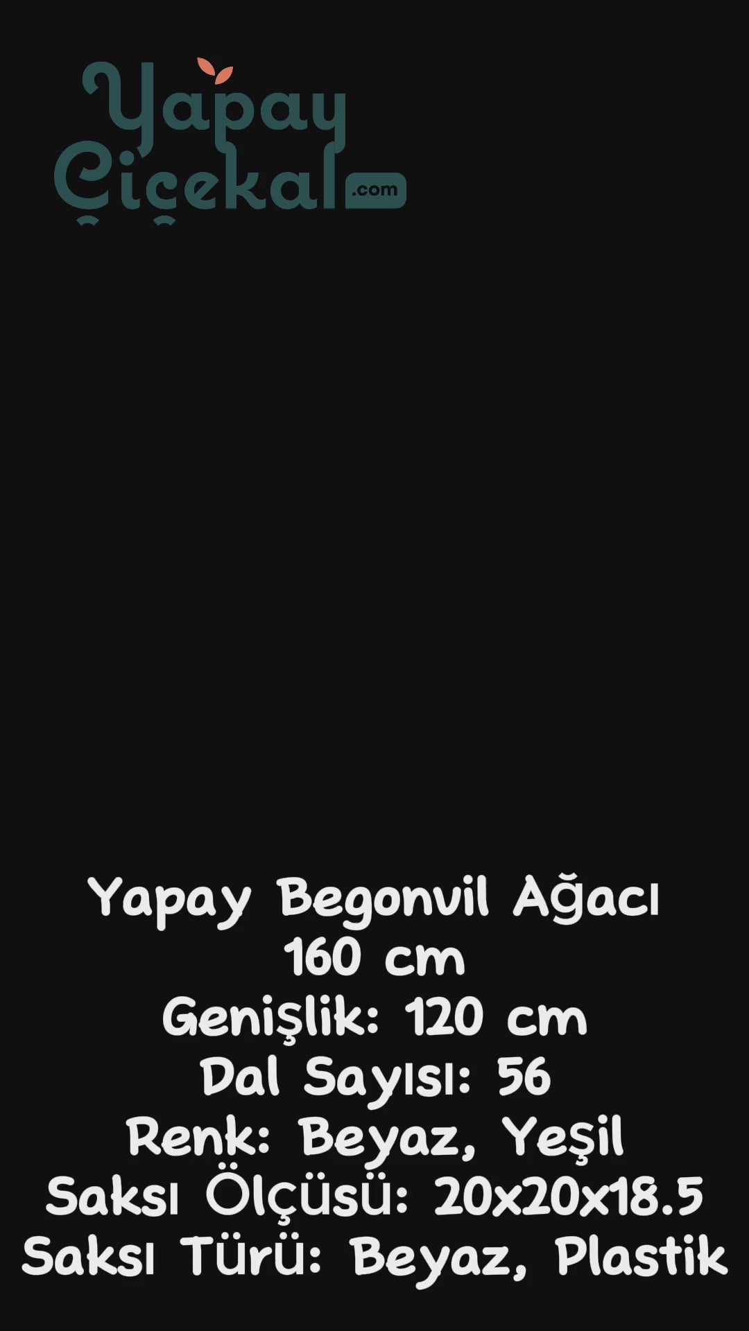 Yapay Ağaç Begonvil Beyaz 160 Cm 56 Dal