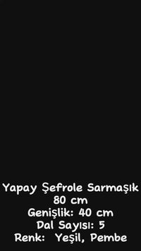 Yapay Sarmaşık Şeflore Uv Korumalı Yeşil Pembe 80 Cm 5 Dal