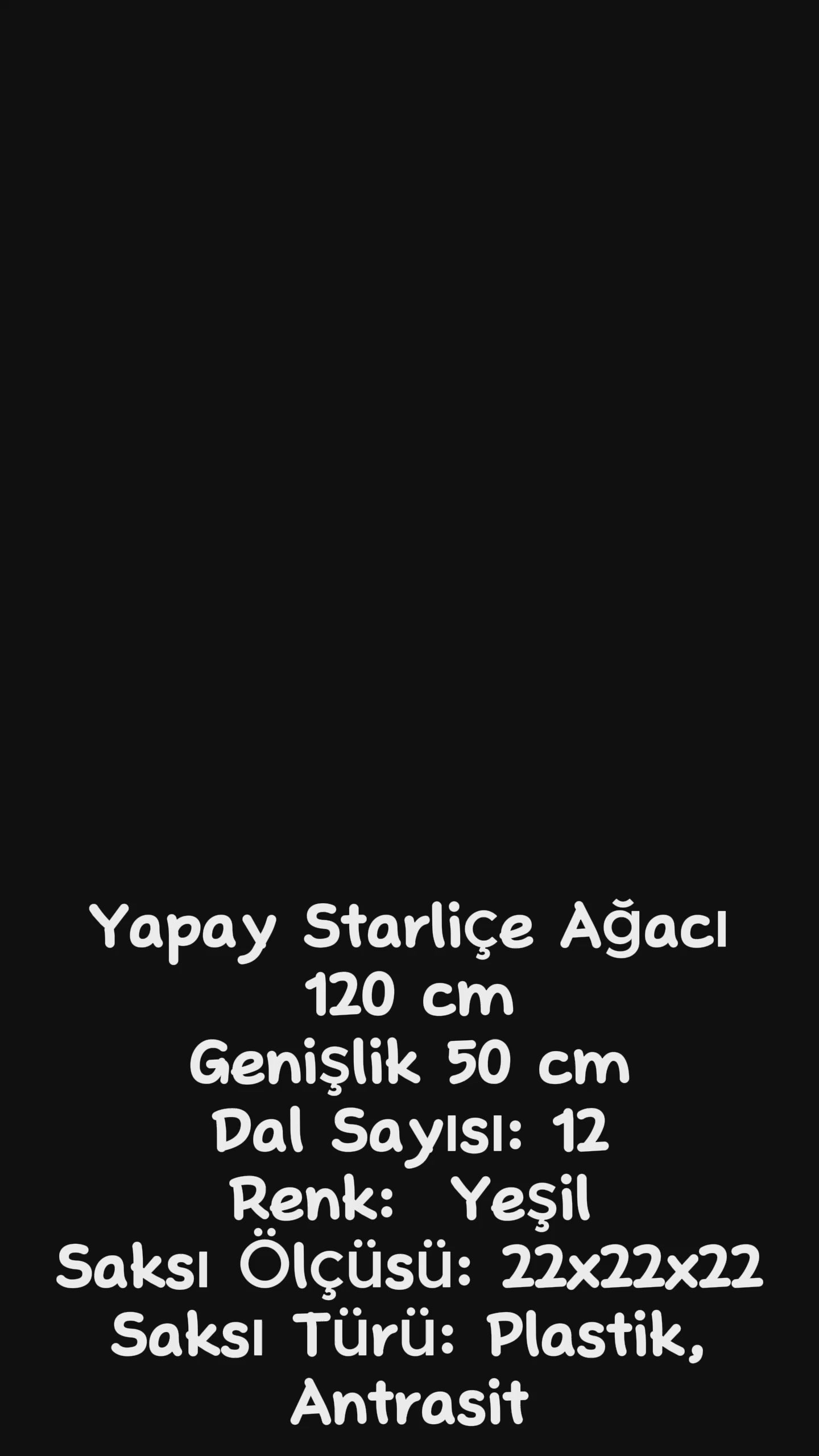 Yapay Starliçe Ağacı 120 Cm Plastik Saksı